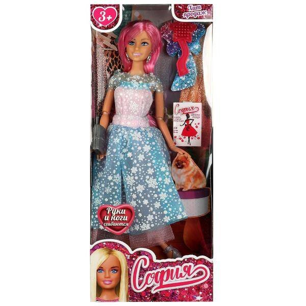 КУКЛЫ СОФИЯ И АЛЕКС (Умка) Кукла 29 см София, руки и ноги сгиб, акс, кор КАРАПУЗ в кор.24шт