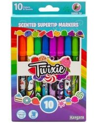 Ароматизированные тонкие фломастеры Twixie Super Tip  смываемые   (10 шт.)