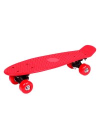 Пенниборд (43х12) дека пластик, основа алюм., колеса PVC, красный(Арт.WX-P1705-R)