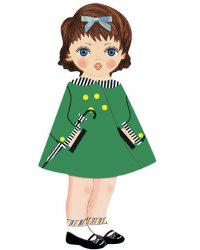 ИБ. КУКЛА-КНИЖКА. Кукла Оленька (зеленая)