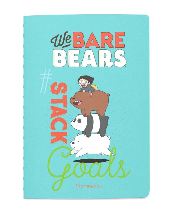 Блокнот. We bare bears (формат А4, мягкая обложка, круглые углы, блок в точку)