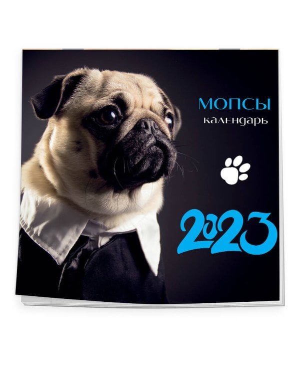 Мопсы (фото). Календарь настенный на 2023 год (300х300 мм)