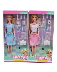 Кукла (28 см) "Доктор"(10 предметов,шарнирные, микс: 4 вида,в кор.) ( Арт. 2223701)