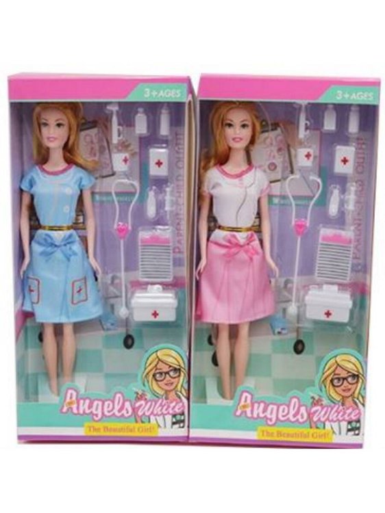 Кукла (28 см) "Доктор"(10 предметов,шарнирные, микс: 4 вида,в кор.) ( Арт. 2223701)