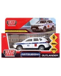 Машина металл "mitsubishi outlander полиция" 12см, откр дв, инерц.белый в кор. Технопарк в кор2*36шт