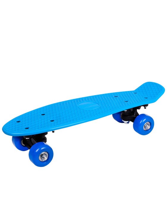 Пенниборд (43х12) дека пластик, основа алюм., колеса PVC, голубой( Арт. WX-1705-B)