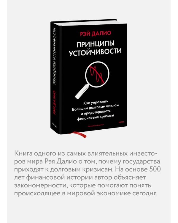 Принципы устойчивости. Как управлять Большим долговым циклом и предотвращать финансовые кризисы