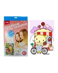Ркн-001 Картина по номерам для малышей "Киска с леденцом"