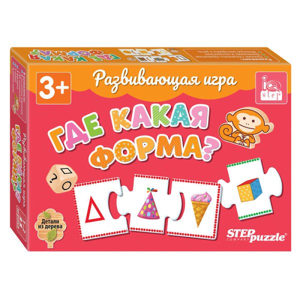 Развивающая игра (STEPpazzle) Развивающая игра "Где какая форма?" (IQ step)