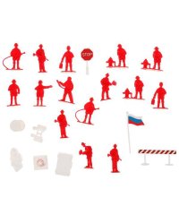 Набор солдатиков с инструментами пожарные (вертолет,фигурка,аксесс) в пак Играем вместе в кор.2*96шт