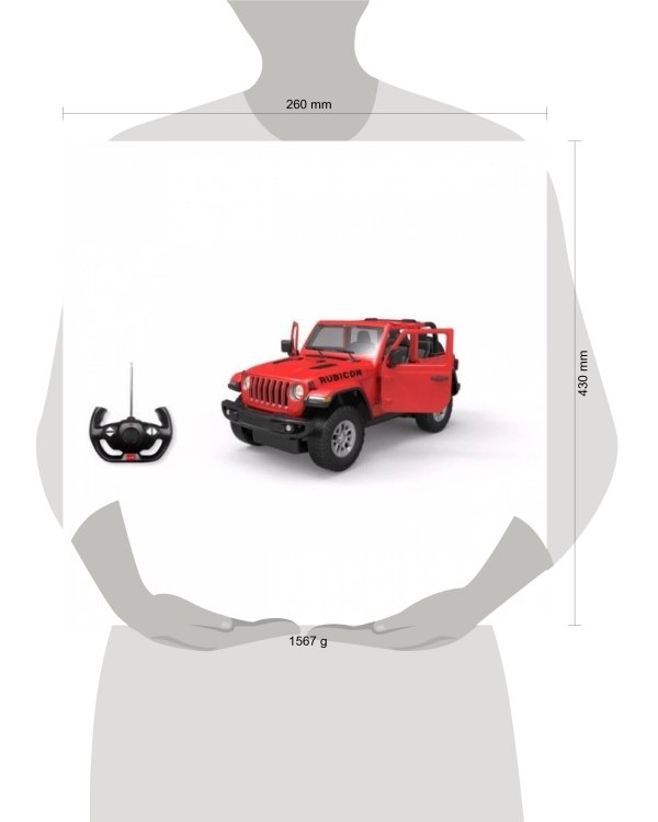 Машина р/у jeep wrangler jl 1:14, двери открываются вручную, цвет в ассорт. в кор. Rastar в кор.6шт