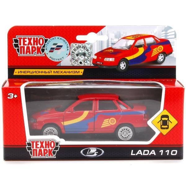 "ТЕХНОПАРК" БЕЗ СВЕТА И ЗВУКА (Умка) МАШИНА "ТЕХНОПАРК" МЕТАЛЛ. ИНЕРЦ. LADA 110 СПОРТ 12СМ, ОТКРЫВ. ДВЕРИ В РУСС. КОР. в кор.2*24шт
