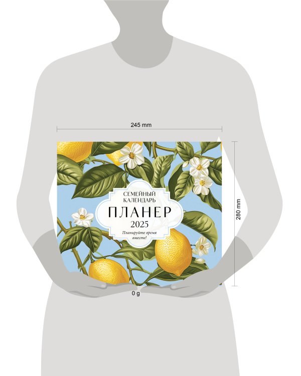Семейный календарь-планер 2025. Планируйте время вместе! (245х280мм) (лимоны)