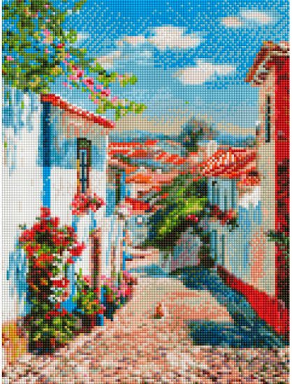 Мозаика на подрамнике (Белоснежка) 3865-AM-S Улочка в португальском поселке