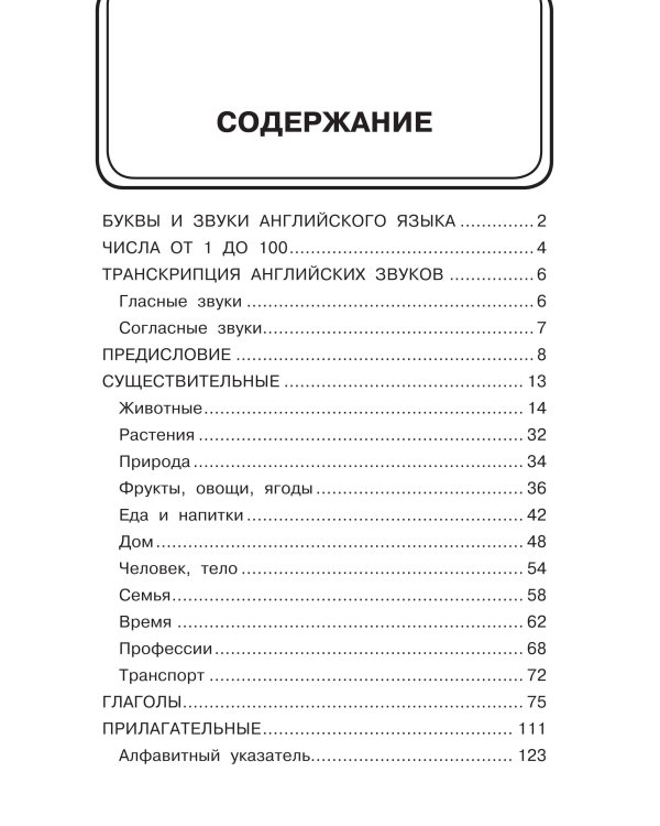 Англо-русский словарик в картинках