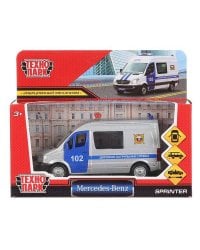 Машина "mercedes-benz sprinter полиция" 14см, открыв. двери, инерц. в кор Технопарк в кор.2*32шт