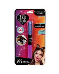 Тушь для ресниц двухсторонняя, фиолетовая TIK TOK GIRL в кор.4*24шт