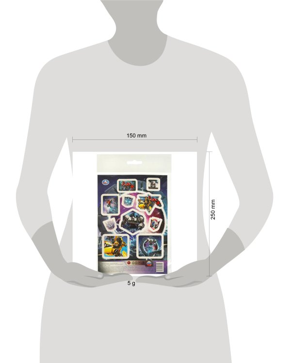 Наклейки бумажные, а5, роботы Умка в кор.500шт