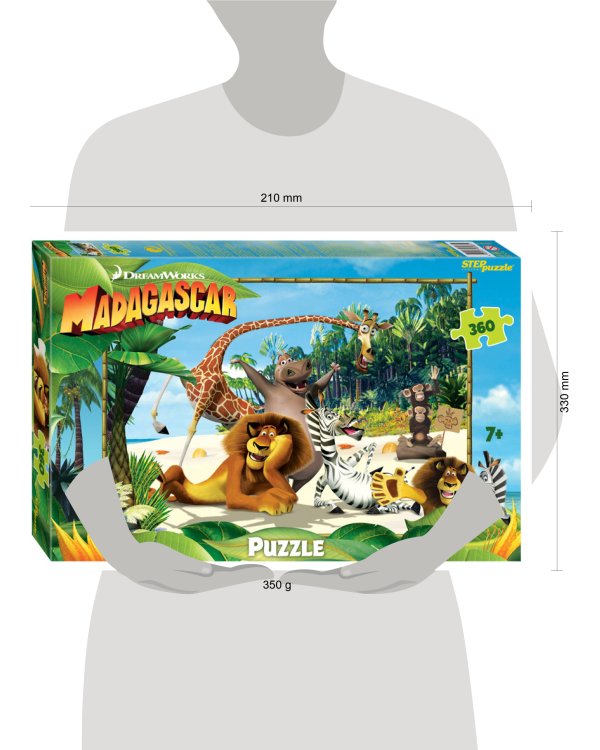Мозаика "puzzle" 360 "Мадагаскар - 3" (Dreamworks, Мульти)