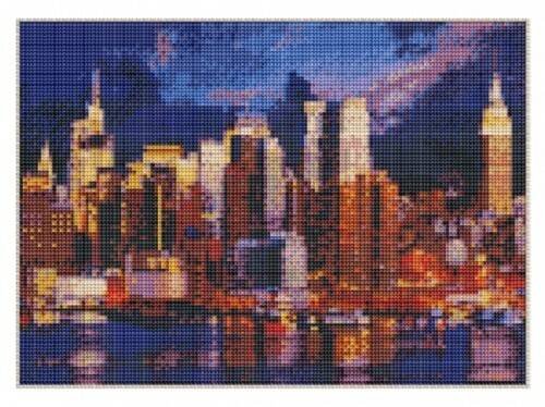 Алмаз. мозаика (класс.) 30х40 см, c подр.,с полн.заполн.(24цв.)  НОЧНОЙ МЕГАПОЛИС. Арт. ST545