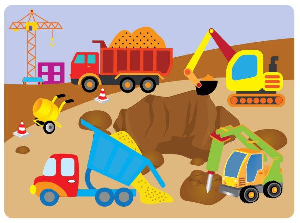 Многоразовые водные раскраски. Выпуск 17 (На стройке)