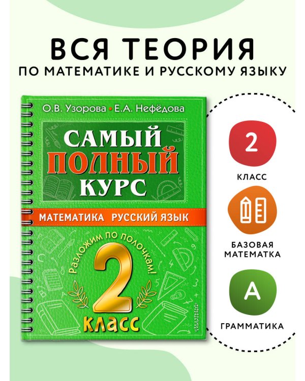 Самый полный курс. 2 класс. Математика. Русский язык.