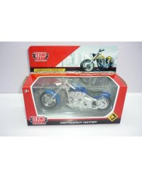 МОДЕЛЬ "ТЕХНОПАРК" МЕТАЛЛ. "МОТОЦИКЛ ЧОППЕР" 14,5СМ, ПОДВИЖ. ЭЛЕМЕНТЫ В РУСС. КОР. в кор.2*54шт