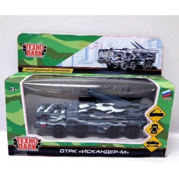 ТМ ТЕХНОПАРК. МАШИНА МЕТАЛЛ. ОТРК ИСКАНДЕР 15СМ, ОТКРЫВ. ДВ., ИНЕРЦ, ПОДВИЖ.ЭЛЕМ. В КОР в кор.2*24шт