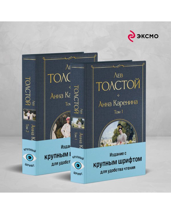 Анна Каренина (комплект из 2 книг с крупным шрифтом)