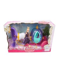 Карета с куклой.Сказочная карета(кукла,лошадь ход,звук,2*ААне в ком,в кор.)(40х13х21см)(арт.2044441)