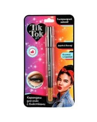 Карандаш для глаз с блестками, золотой TIK TOK GIRL в кор.48*12шт