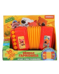 Музыкальная игрушка МИ-МИ-МИШКИ весёлая гармошка, на бат. свет+звук в русс. кор. Умка в кор.48шт