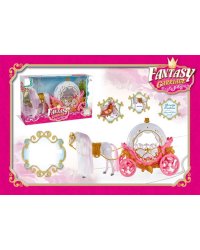 Карета для куклы.Сказочная лошадь(лошадь ход.,звук,3*АА не в компл.,в кор.)(60х20х34 см)арт. 2045567