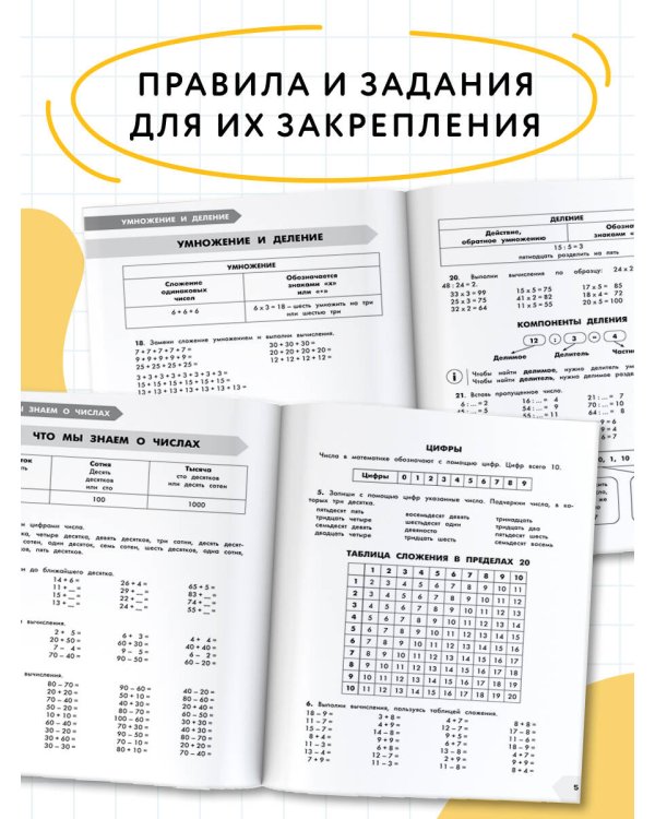 Математика в схемах и таблицах. Все темы школьного курса 2 класса с тестами.