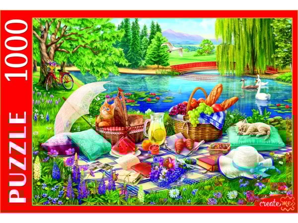 ПРИРОДА (Рыжий Кот) ПАЗЛЫ 1000 элементов. Ф1000-2701 ПИКНИК У ВОДЫ
