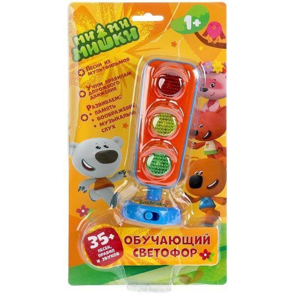 Обучающий СВЕТОФОР Ми-ми-мишки 35 песен,правил.свет.блист.бат. Умка в кор.72шт