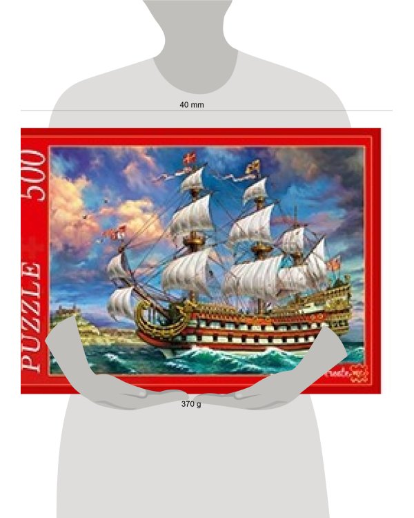 ПАЗЛЫ 500 элементов. Ф500-5144 СТАРИННЫЙ ПАРУСНИК