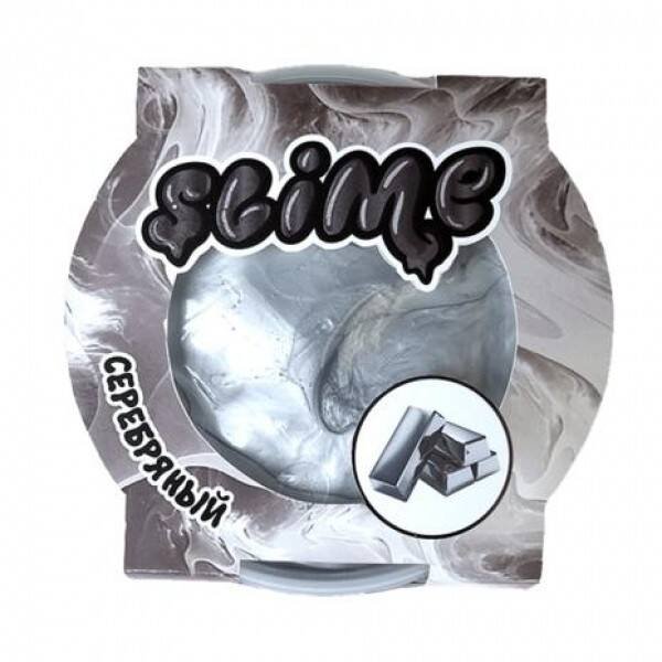 Slime "Mega" (Волшебный мир) Игрушка ТМ "Slime "Mega", серебряный, 300 г.