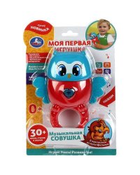 Моя первая игрушка музыкальная совушка.30 песен,стихов,звуков.свет.блист.бат, Умка в кор.72шт