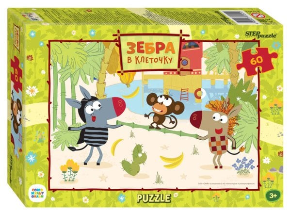 60 (STEPpazzle) Мозаика "puzzle" 60 "Зебра в клеточку" (С/м)