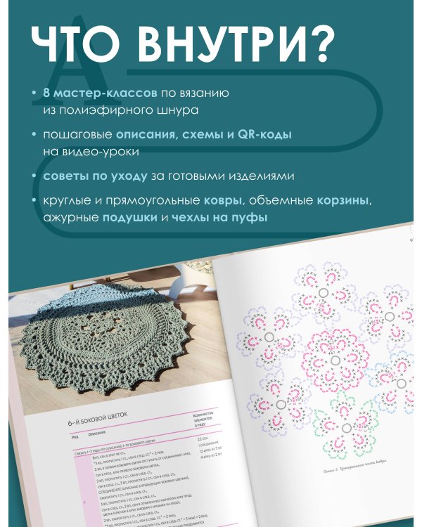 Дополнительное изображение книги «Вяжем ковры, салфетки и подушки. Стильный дом крючком»