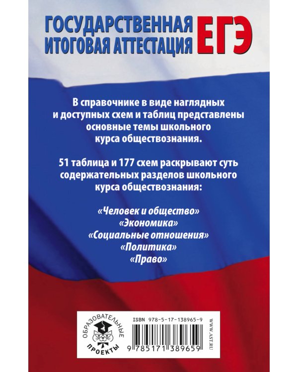 ЕГЭ. Обществознание в таблицах и схемах. Справочное пособие. 10-11 классы