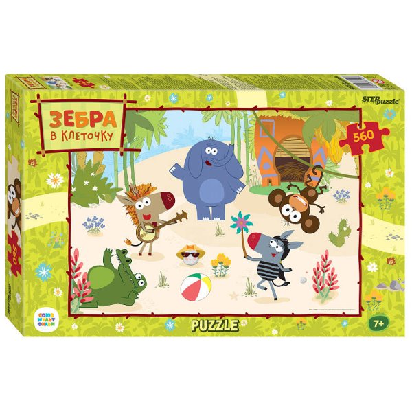 Пазл (STEPpazzle) Мозаика "puzzle" 560 "Зебра в клеточку" (С/м)
