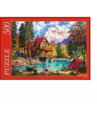 ПАЗЛЫ 500 элементов. П500-4129 ДОМИК У ГОРНОГО ОЗЕРА