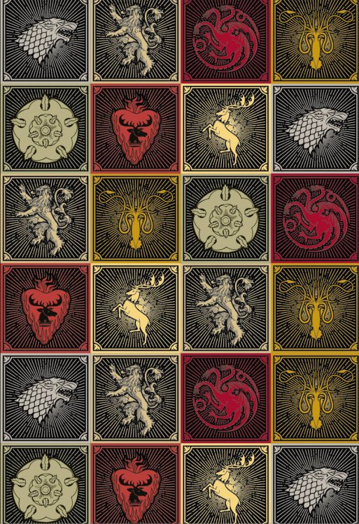 Вселенная Game of Thrones/Игра Престолов Игра Престолов. Обложка для паспорта (Гербы домов)