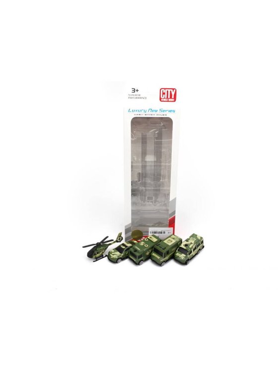 Набор машинок "Военная техника"(10,2х4х26,7 см)(4 мишинки) в коробке ( Арт. 2176257)
