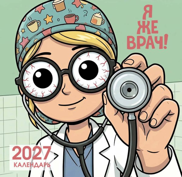 Обложка книги «Я же врач. Календарь настенный на 2027 год (170х170 мм)» — None, ISBN 9785042491221