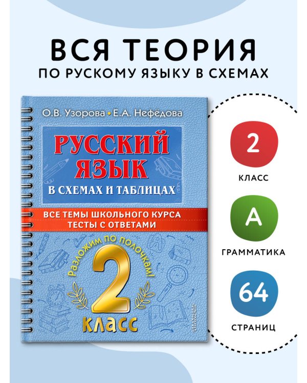 Дополнительное изображение книги «Русский язык в схемах и таблицах. Все темы школьного курса 2 класса с тестами.»