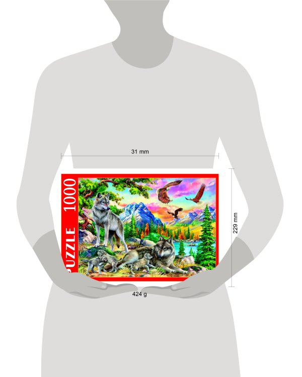 ПАЗЛЫ 1000 элементов. Ф1000-0751 ВОЛКИ И ОРЛЫ