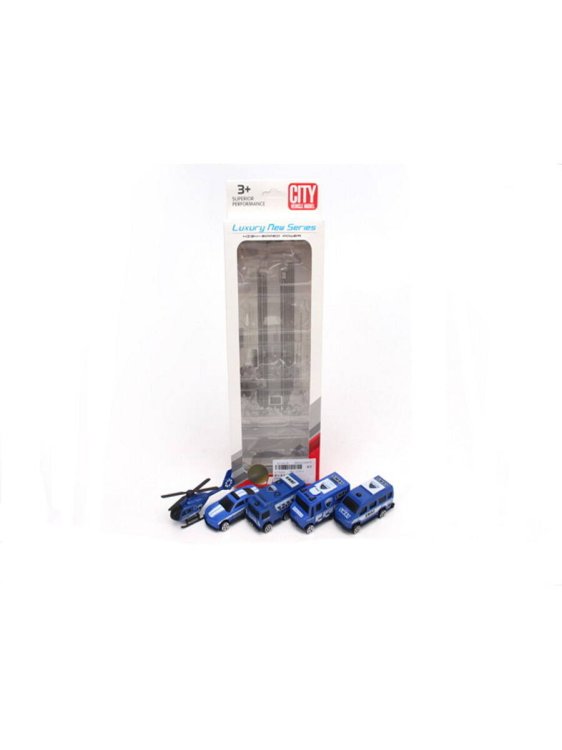 Набор машинок "Полиция"(10,2х4х26,7 см)(5 машинок), в коробке ( Арт. 2176262)